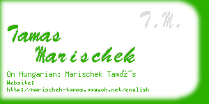 tamas marischek business card